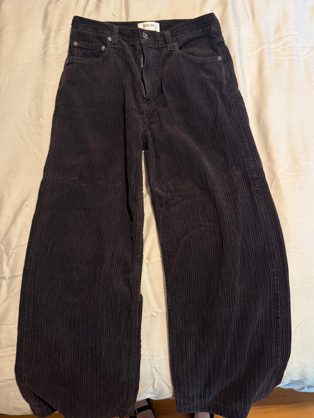 AGOLDE Low Slung Baggy Jeans Size 25 - Deep Chocolate